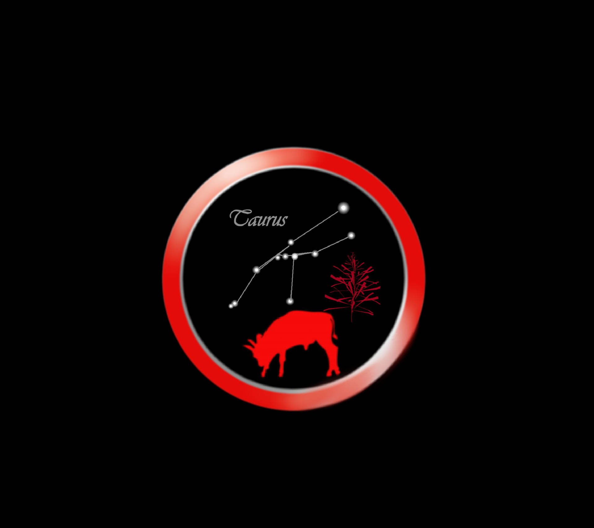 Taurus Circle Bull Constellation Background