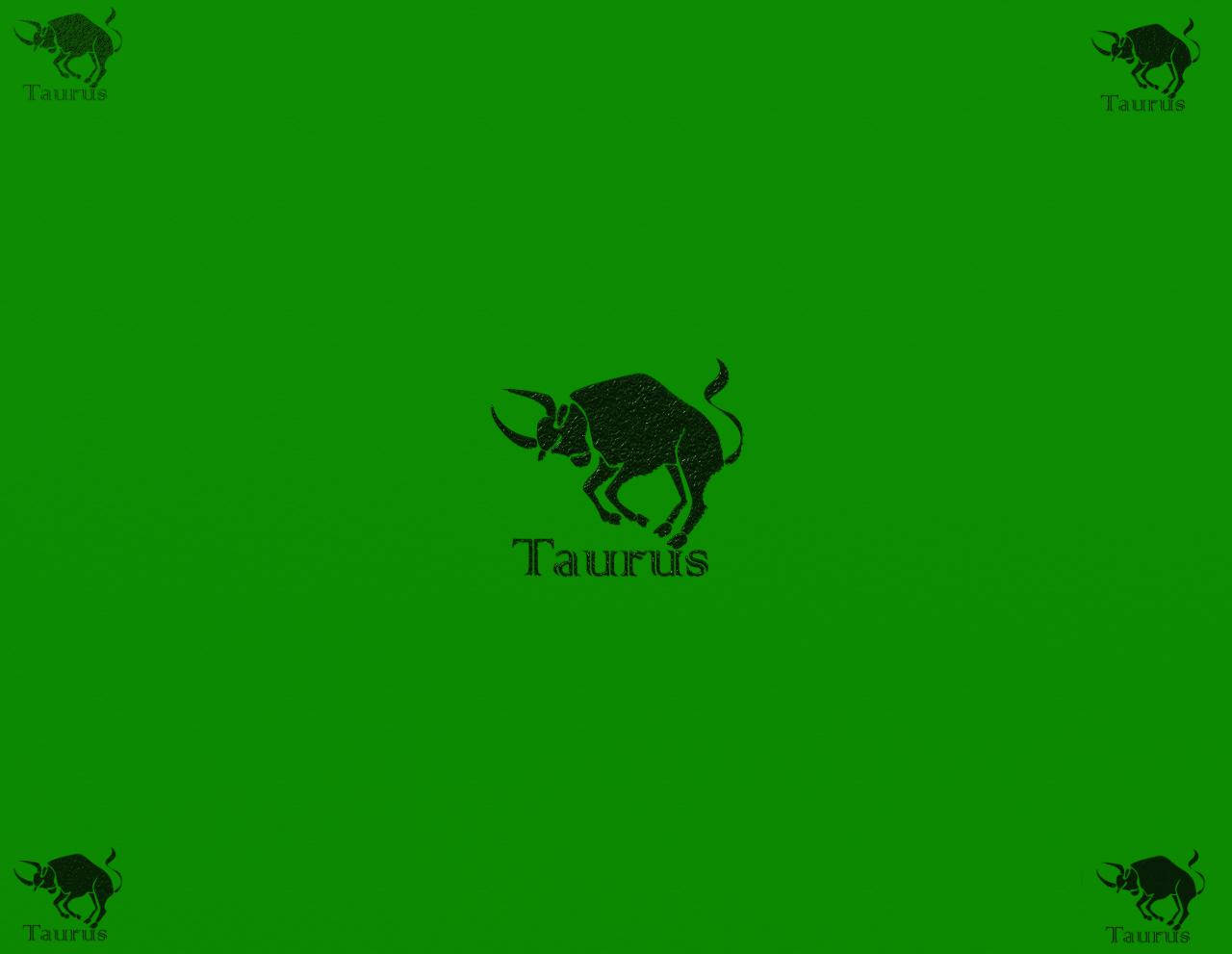 Taurus Five Green Bulls Background