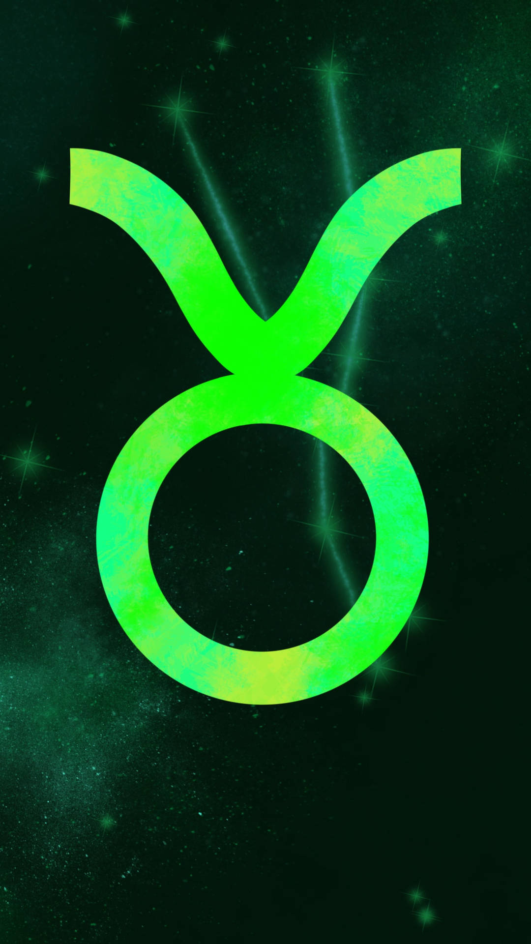 Taurus Green Symbol Background