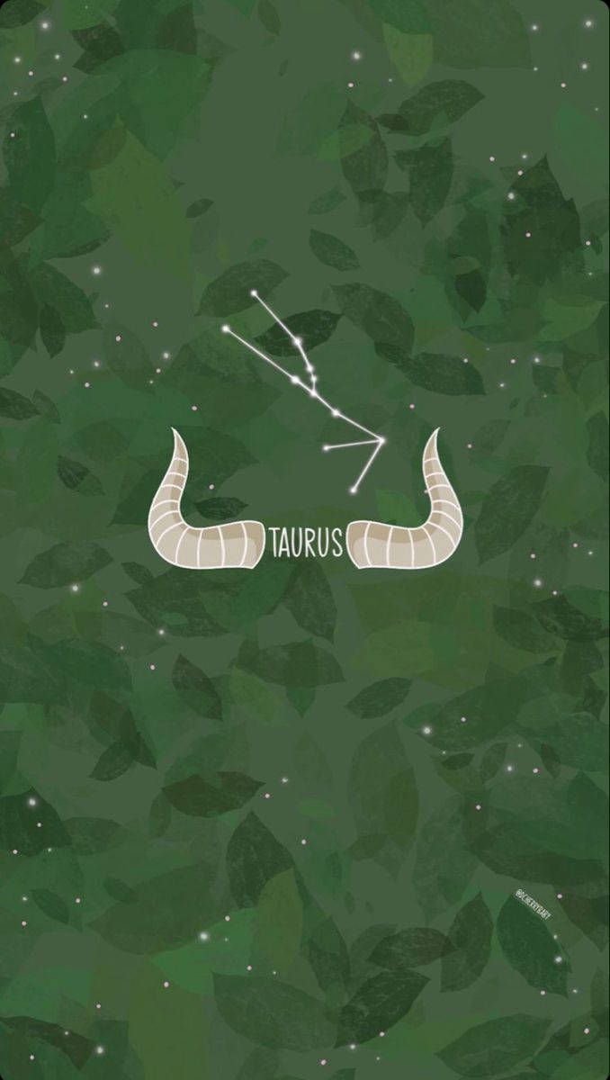 Taurus Leaves Green Background Background