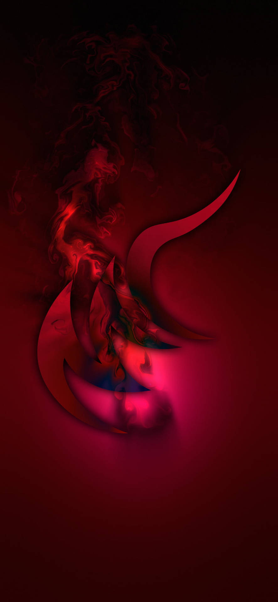Taurus Red Fluid Smoke Background
