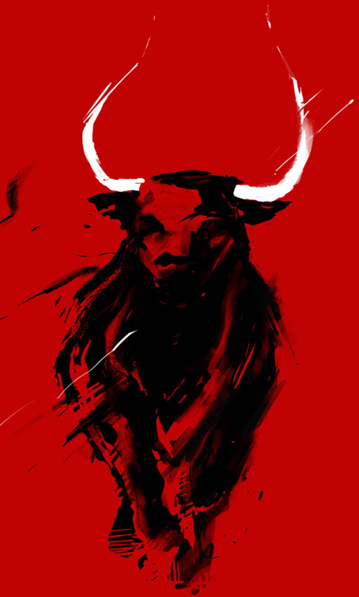 Taurus Red Painting Background