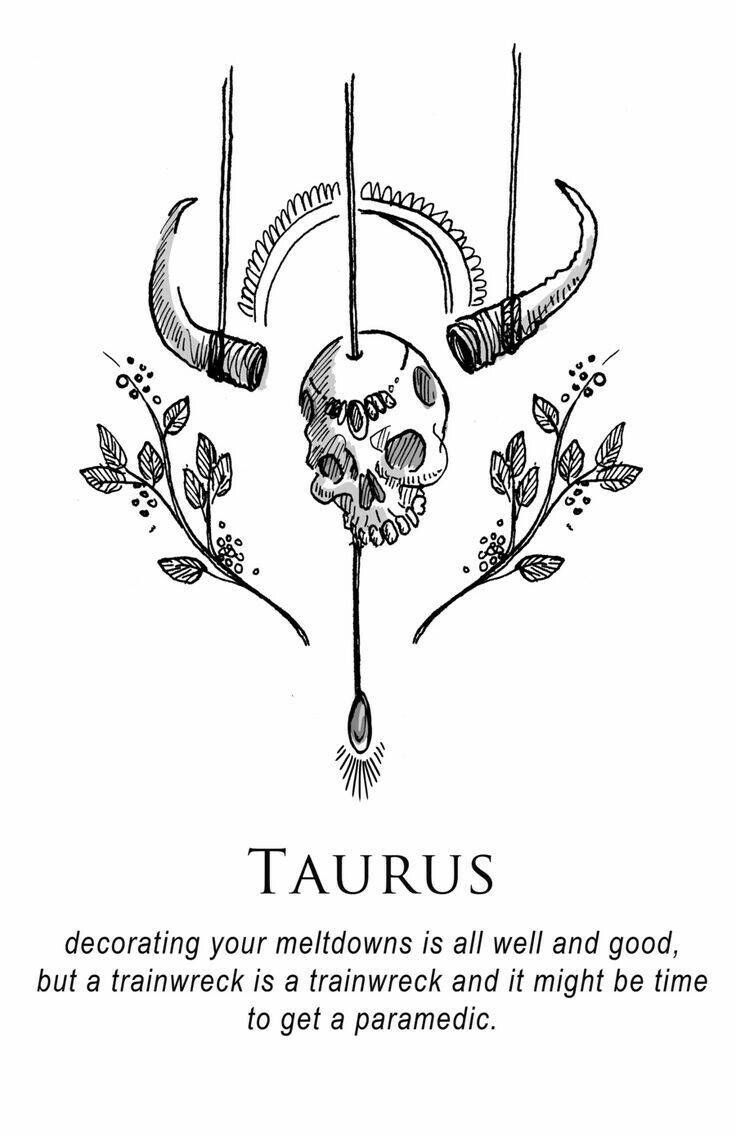 Taurus Skull Art Background