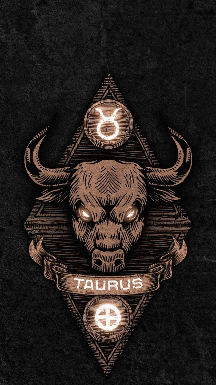 Taurus Wooden Diamond Background