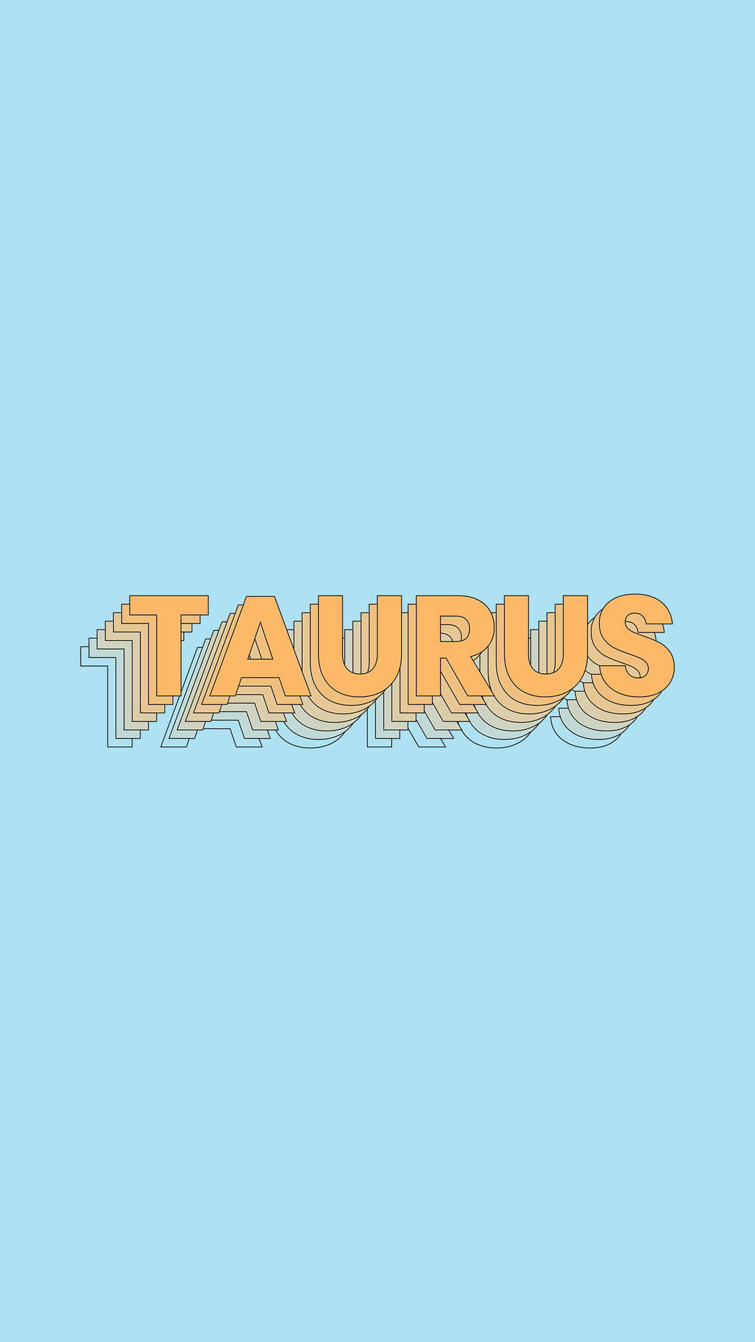 Taurus Word Blue Background Background