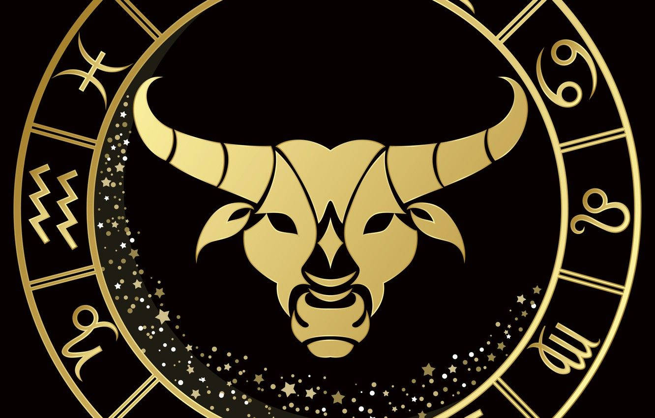 Taurus Zodiac Astrology Circle Background