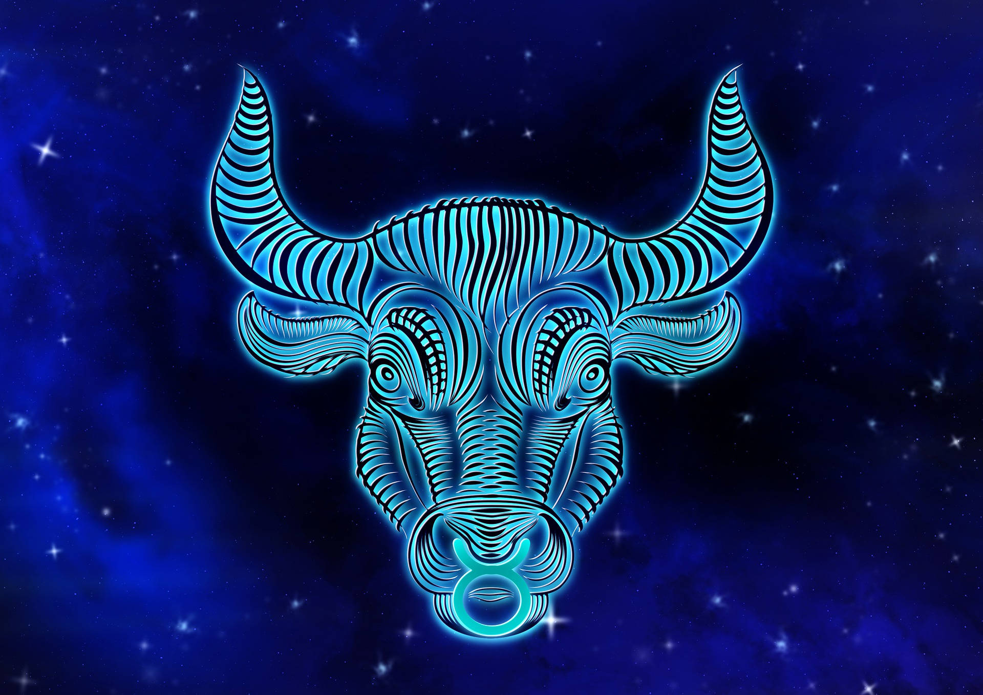 Taurus Zodiac Bull Head Background