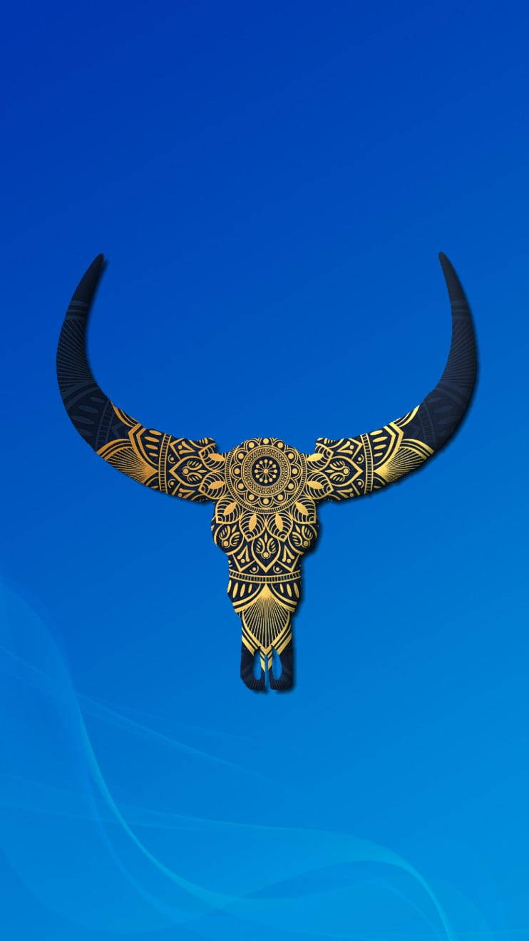 Taurus Zodiac Bull Skull Background