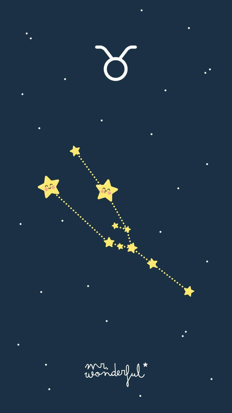 Taurus Zodiac Cute Constellation Background