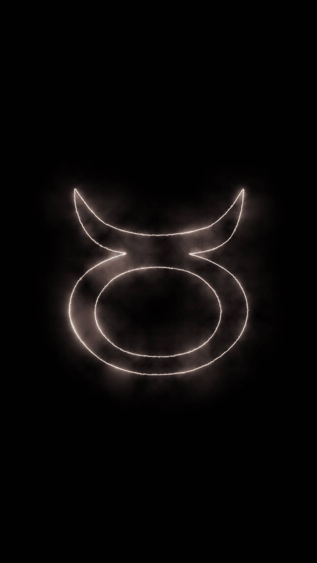 Taurus Zodiac Glowing Symbol Background