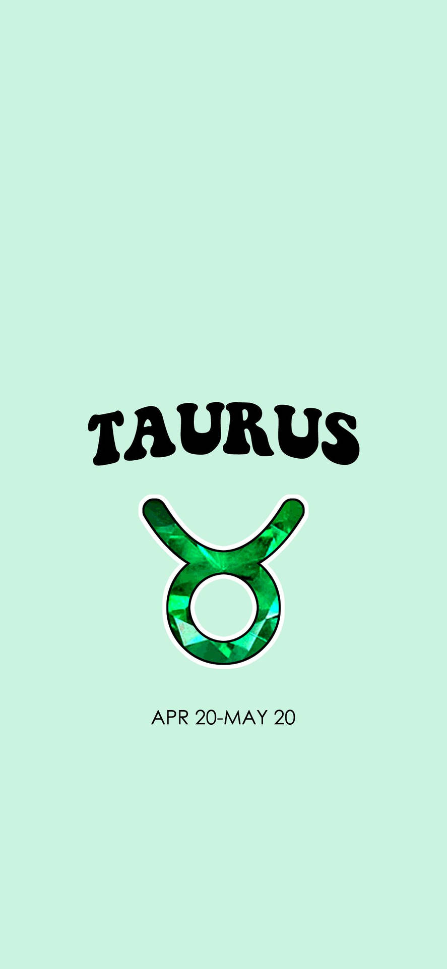 Taurus Zodiac Green Gem Background