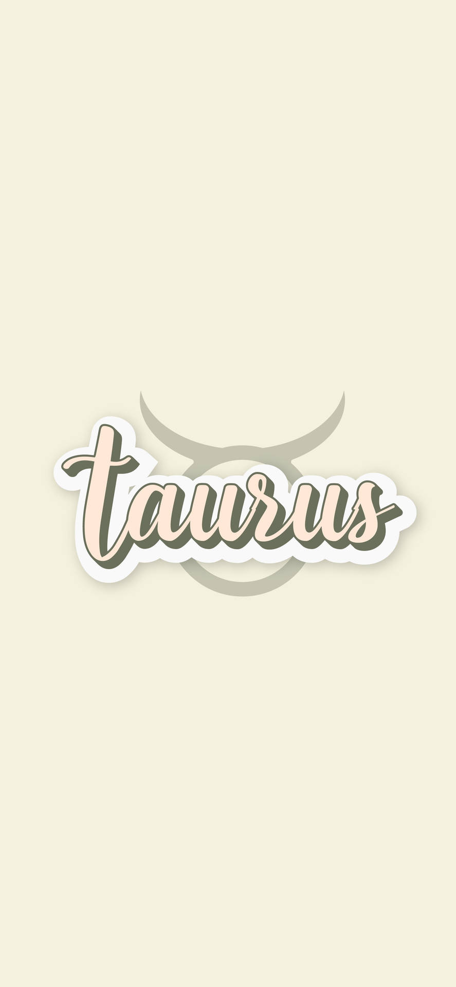 Taurus Zodiac Pale Yellow Background