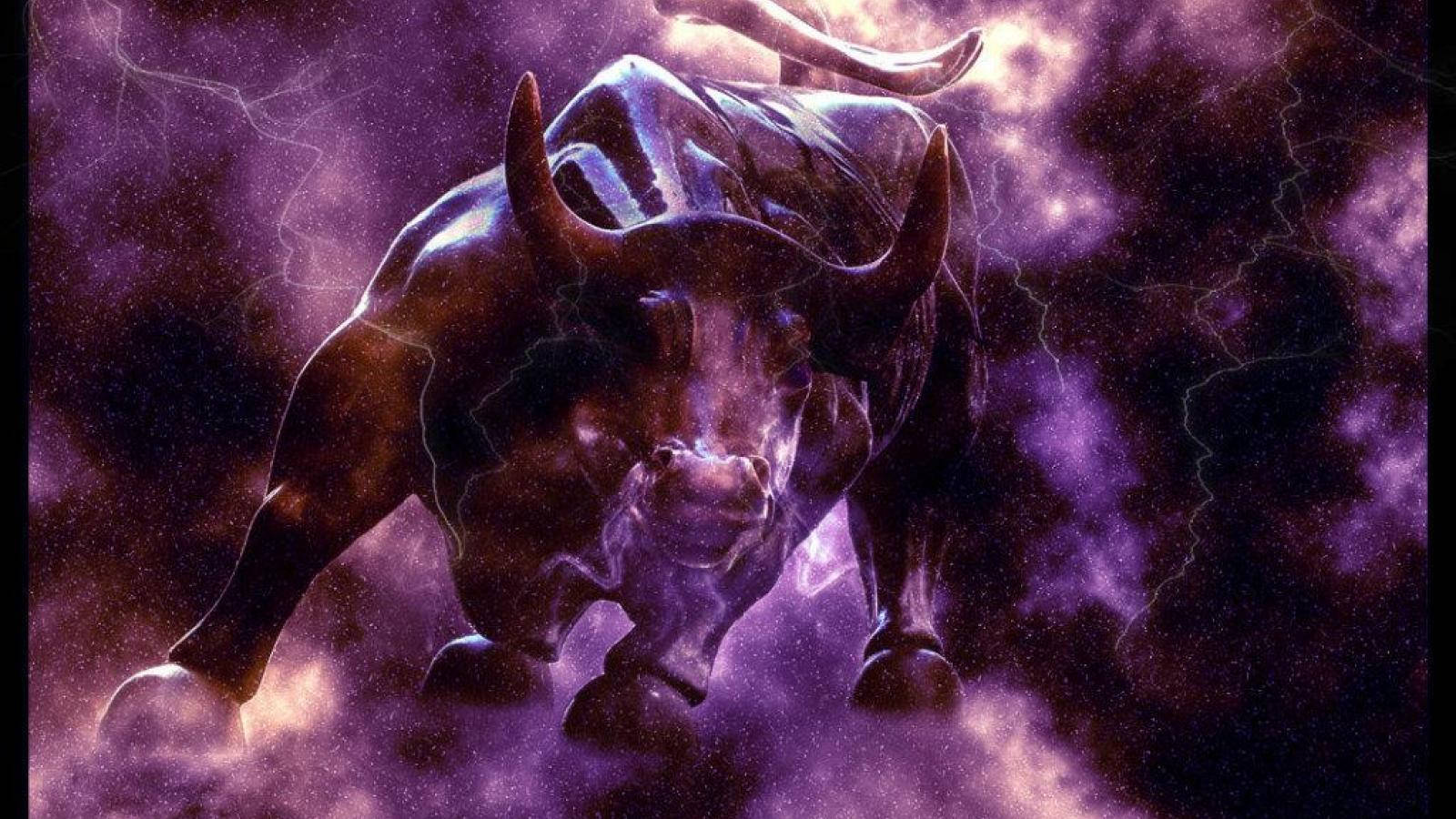 Taurus Zodiac Thundering Bull Background