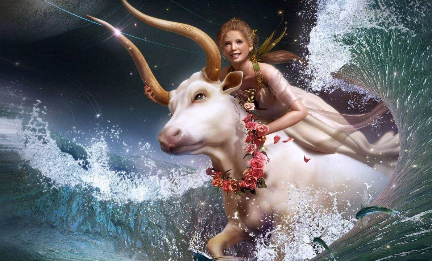 Taurus Zodiac Water Bull Background