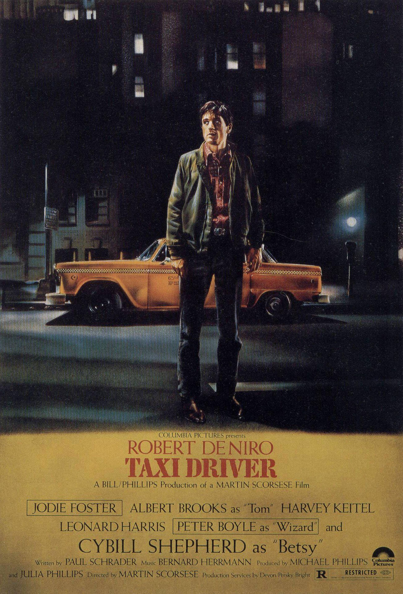 Taxi Driver Hollywood Suspense Poster Background