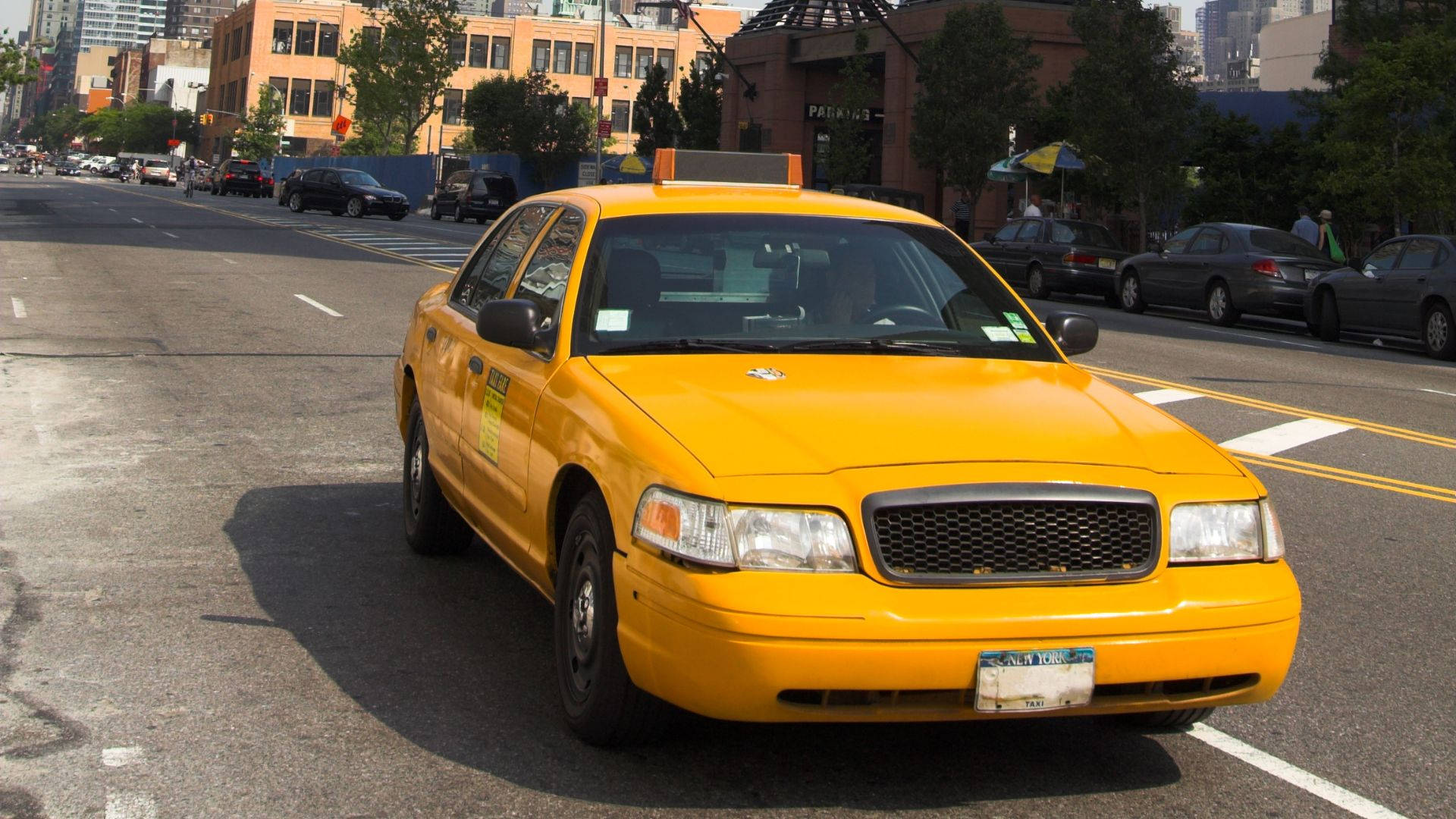 Taxi In The Middle Of Road