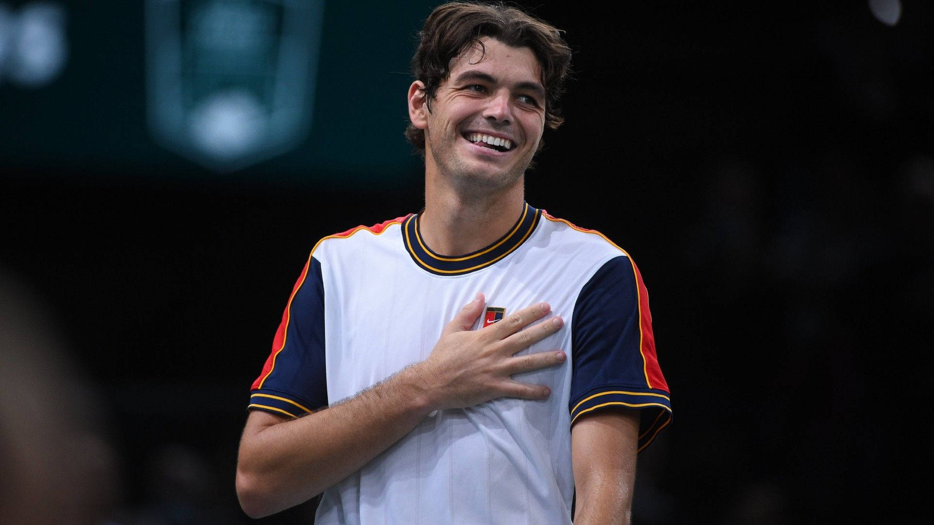 Taylor Fritz In Multi-colored Shirt