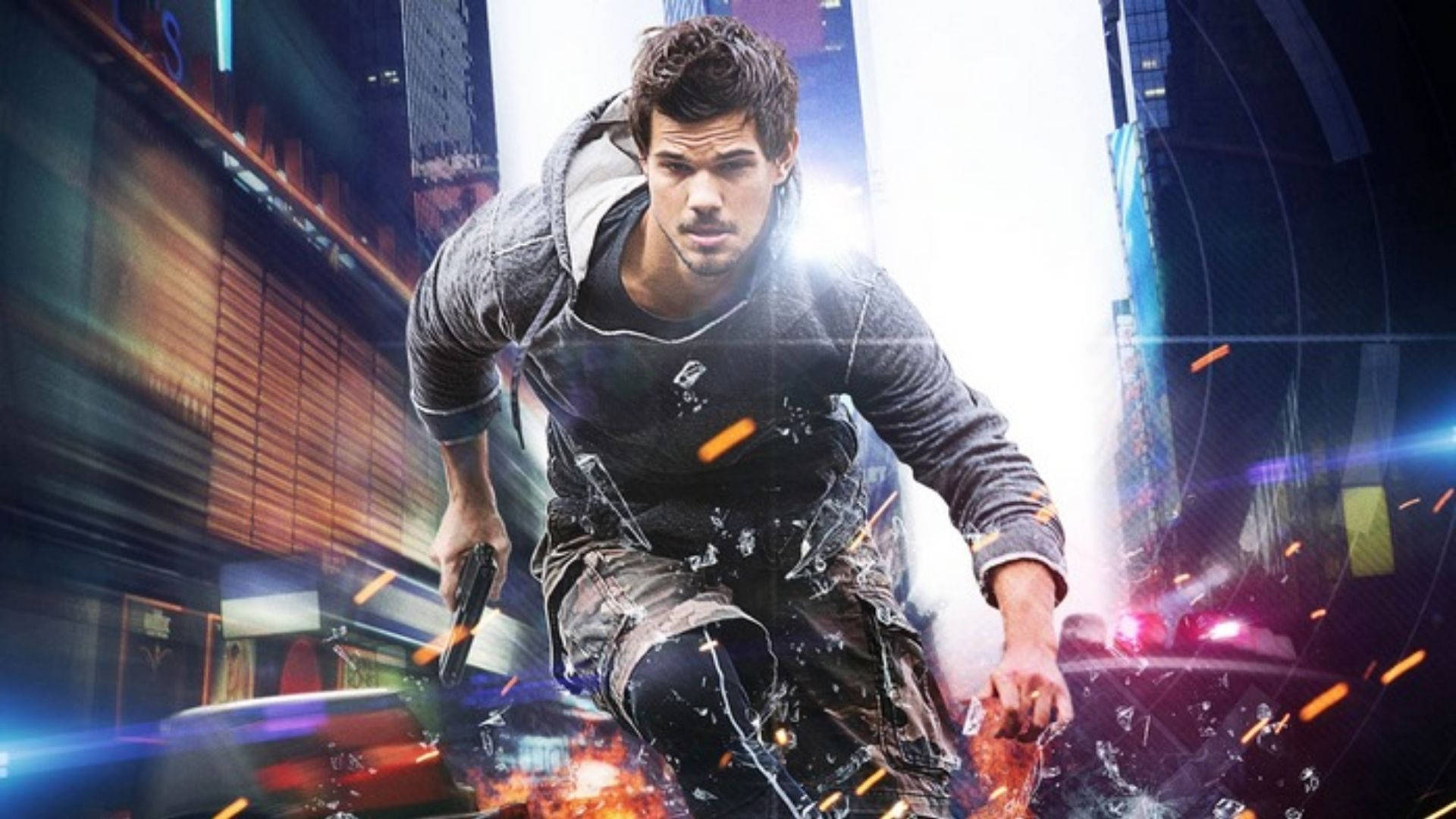Taylor Lautner Caught In An Agile Moment Background