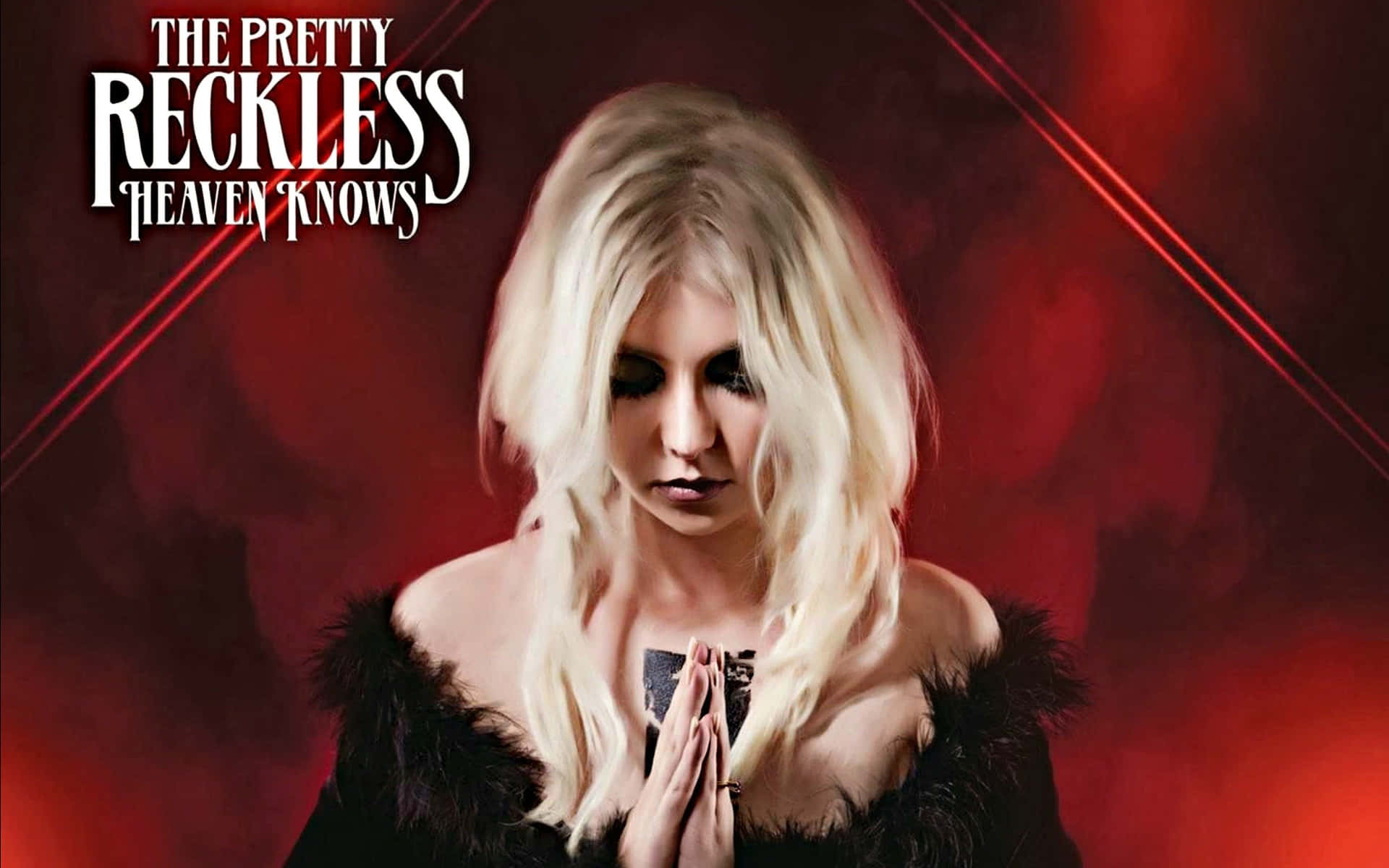 Taylor Momsen In Black Dress As Singer Of Pretty Reckless Band Background