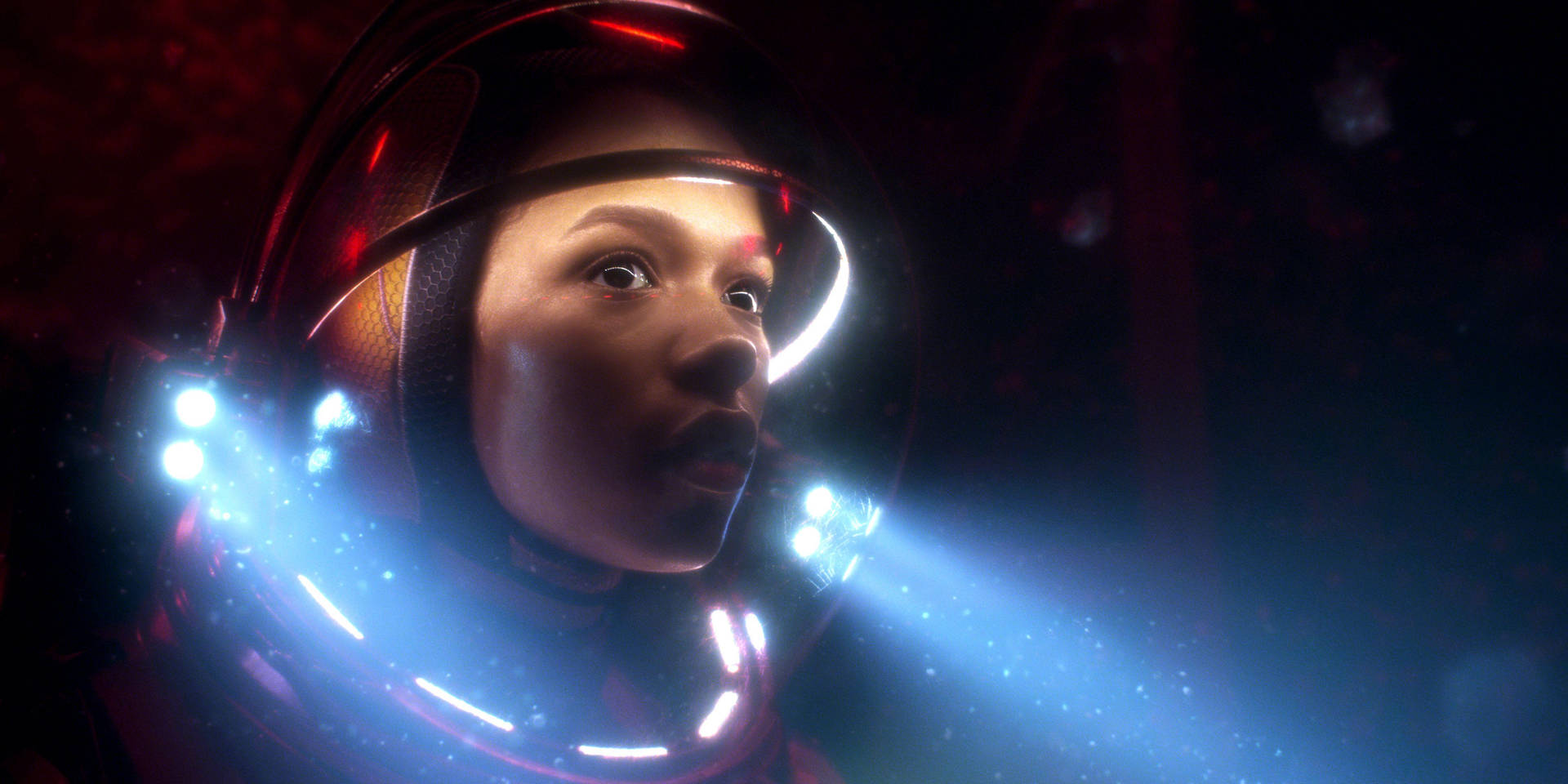 Taylor Russell In Lost In Space Background