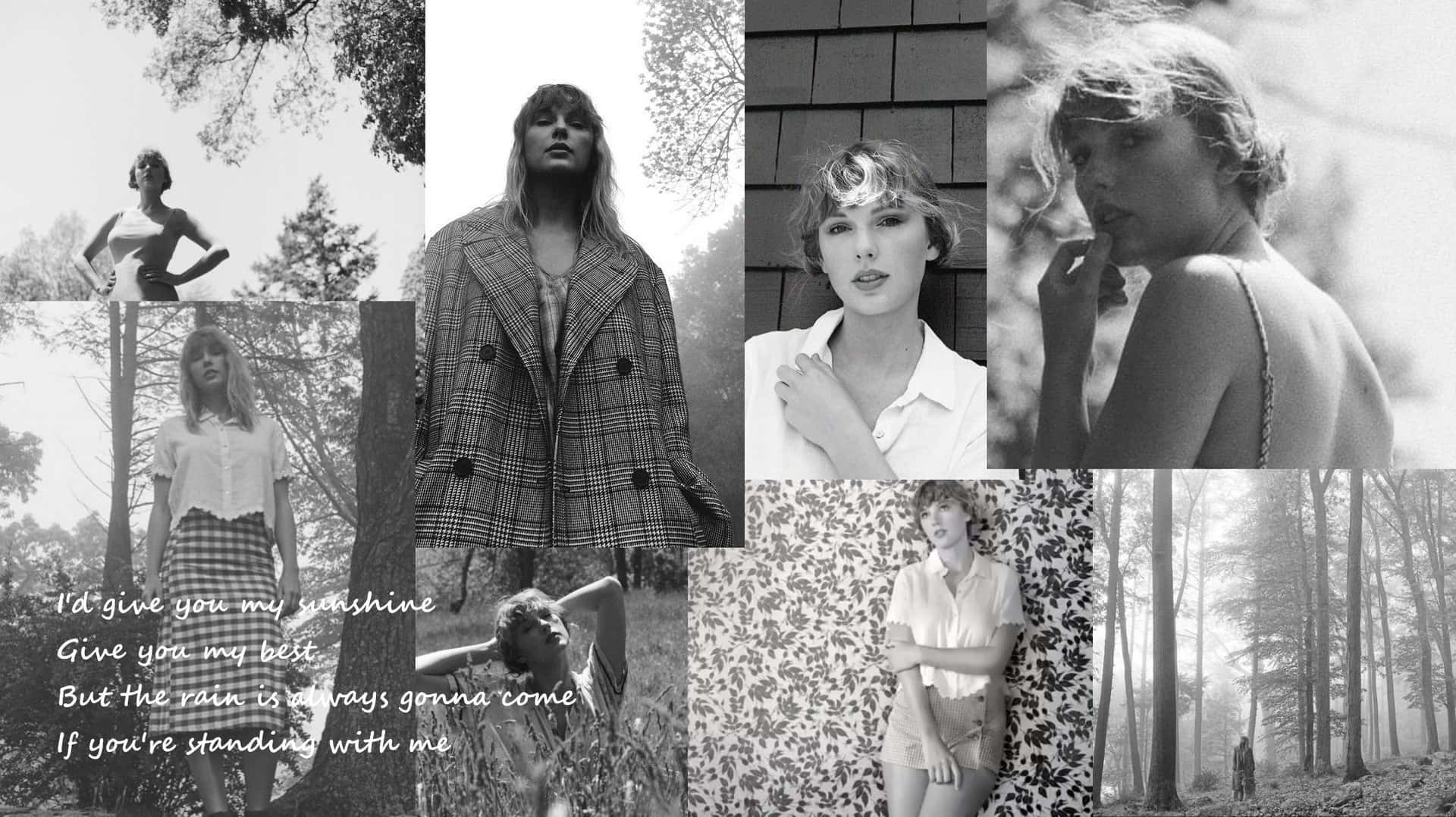 Taylor Swift Out And About Promoting Her Album Folklore. Background