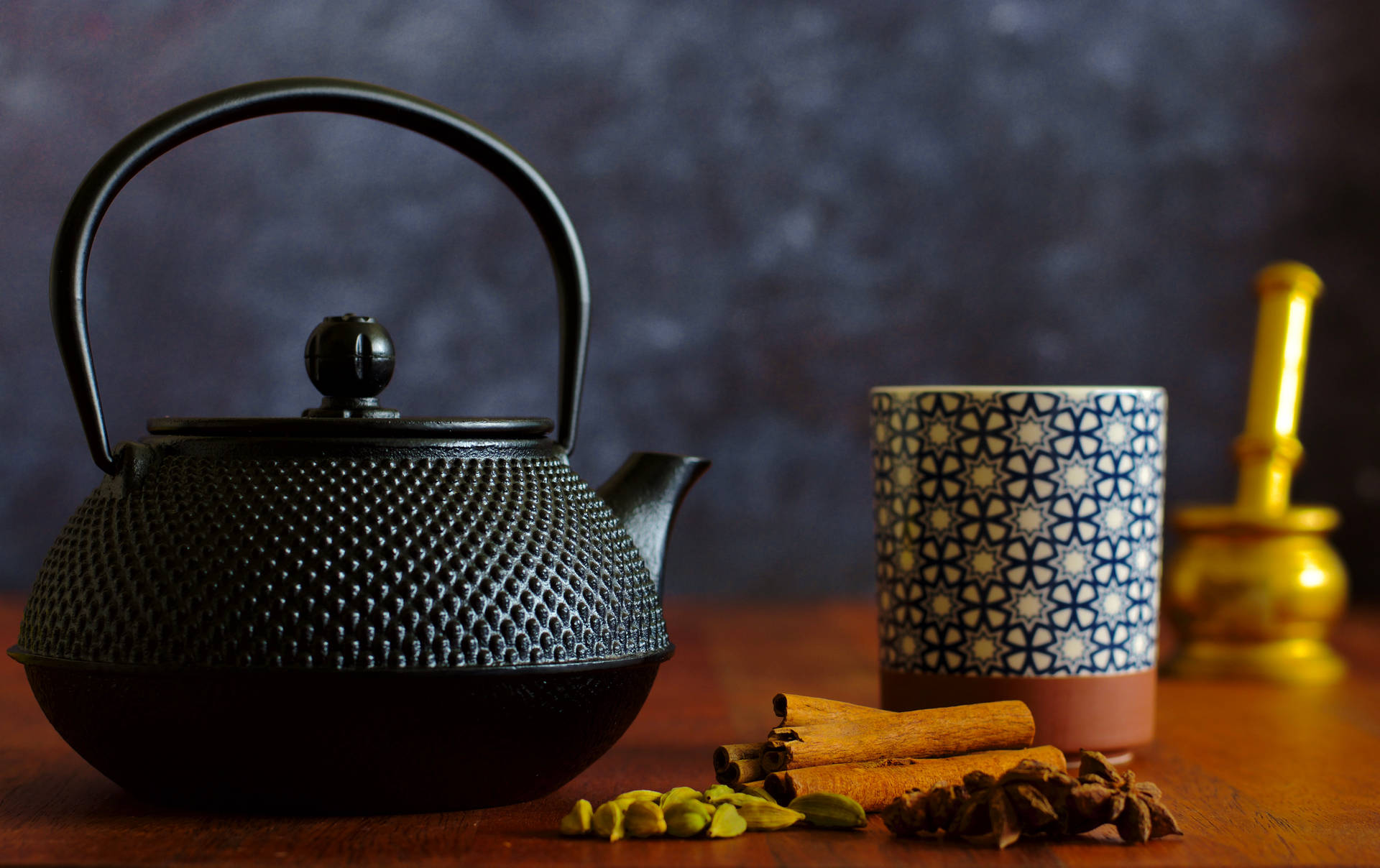 Tea For A Rustic Fall Background