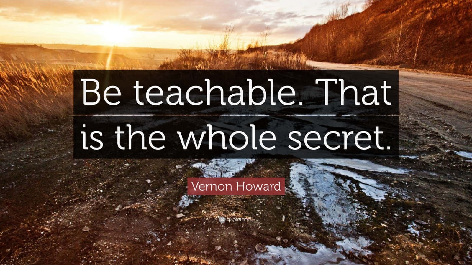 Teachable Secret Quote Sunset Background