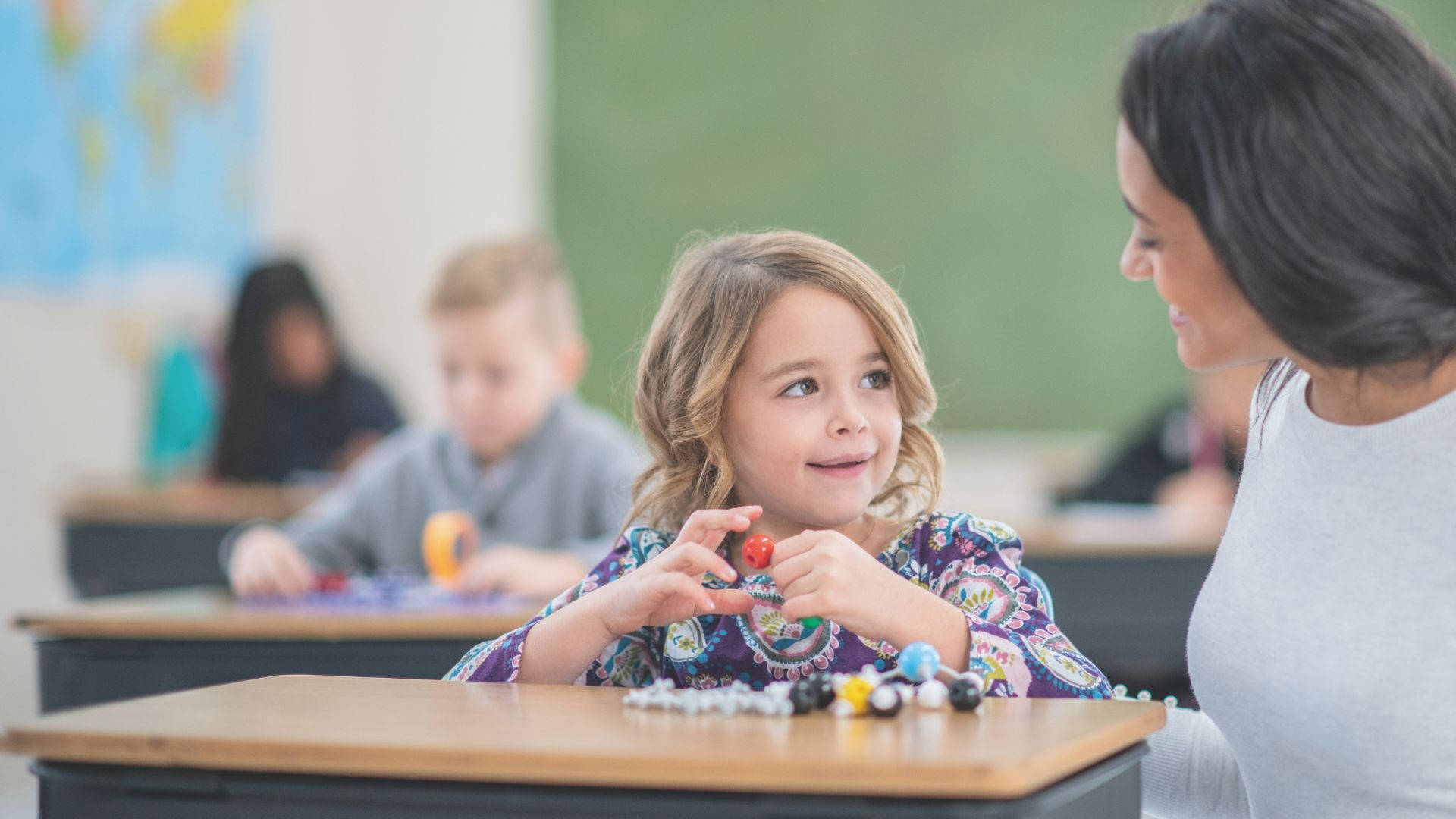 Teacher Student Conversation Classroom Scholar Background