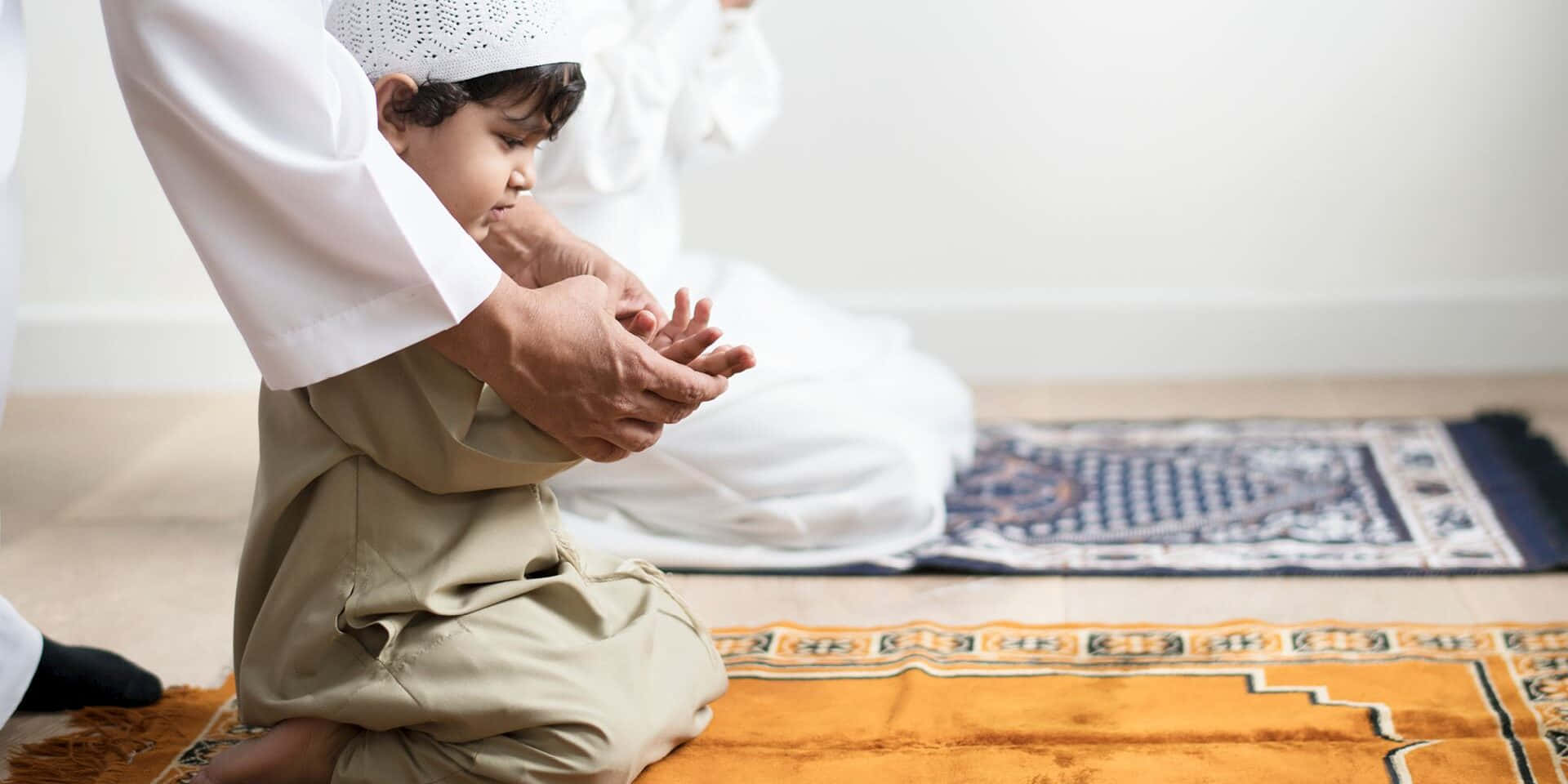 Teaching A Muslim Boy Baby Background