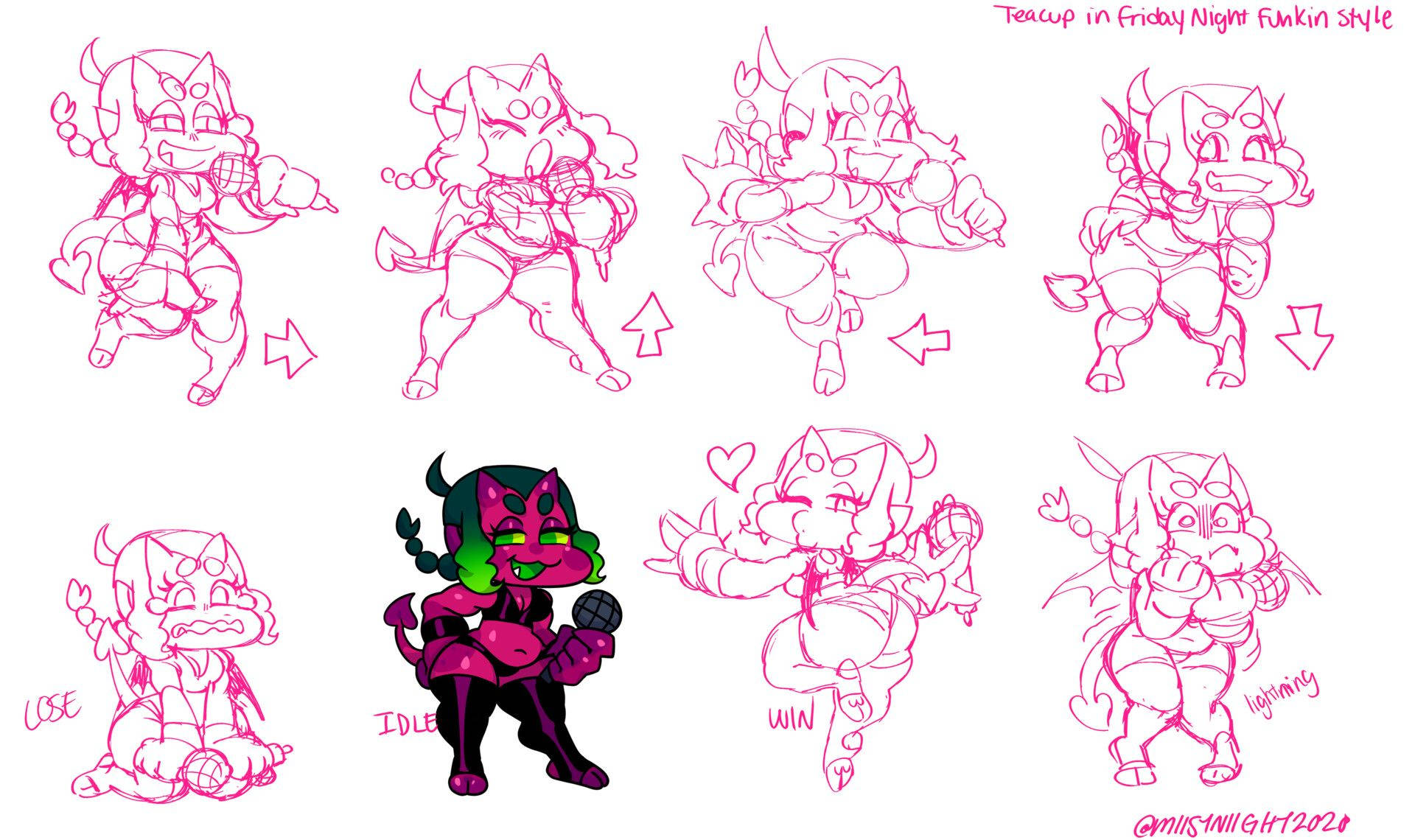 Teacup Character Sheet Friday Night Funkin Background