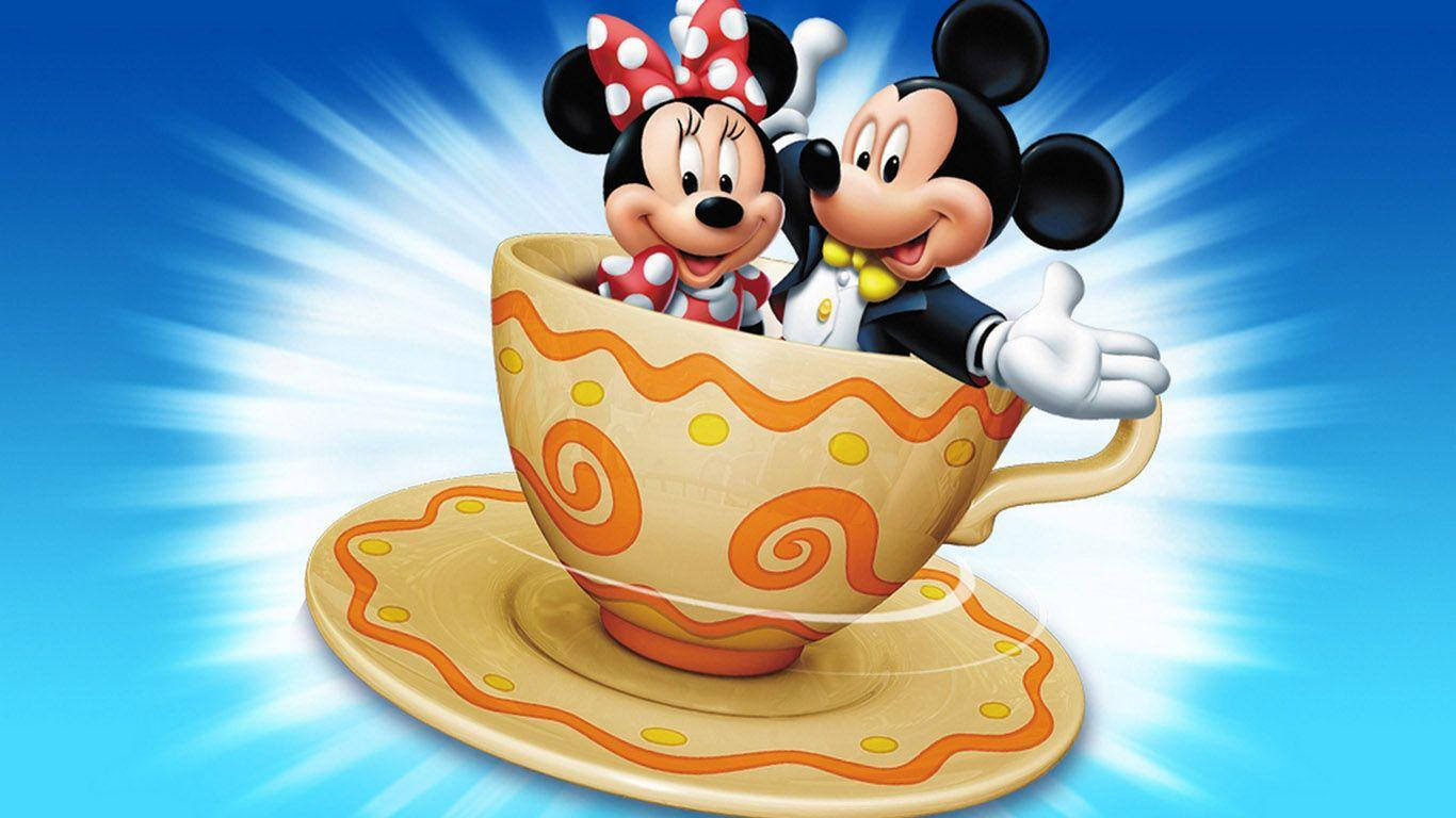 Teacup Minnie And Mickey Mouse Hd Background