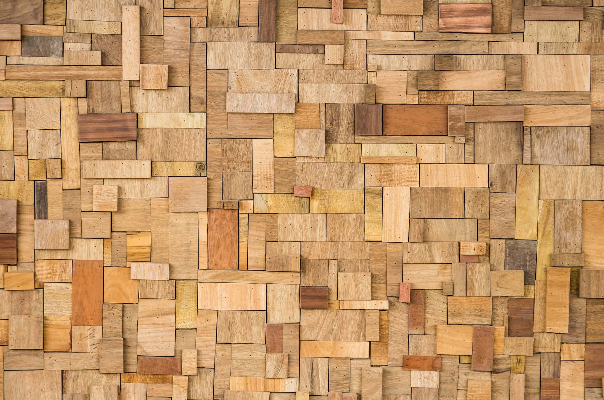 Teak Wood Blocks Abstract Wooden Background