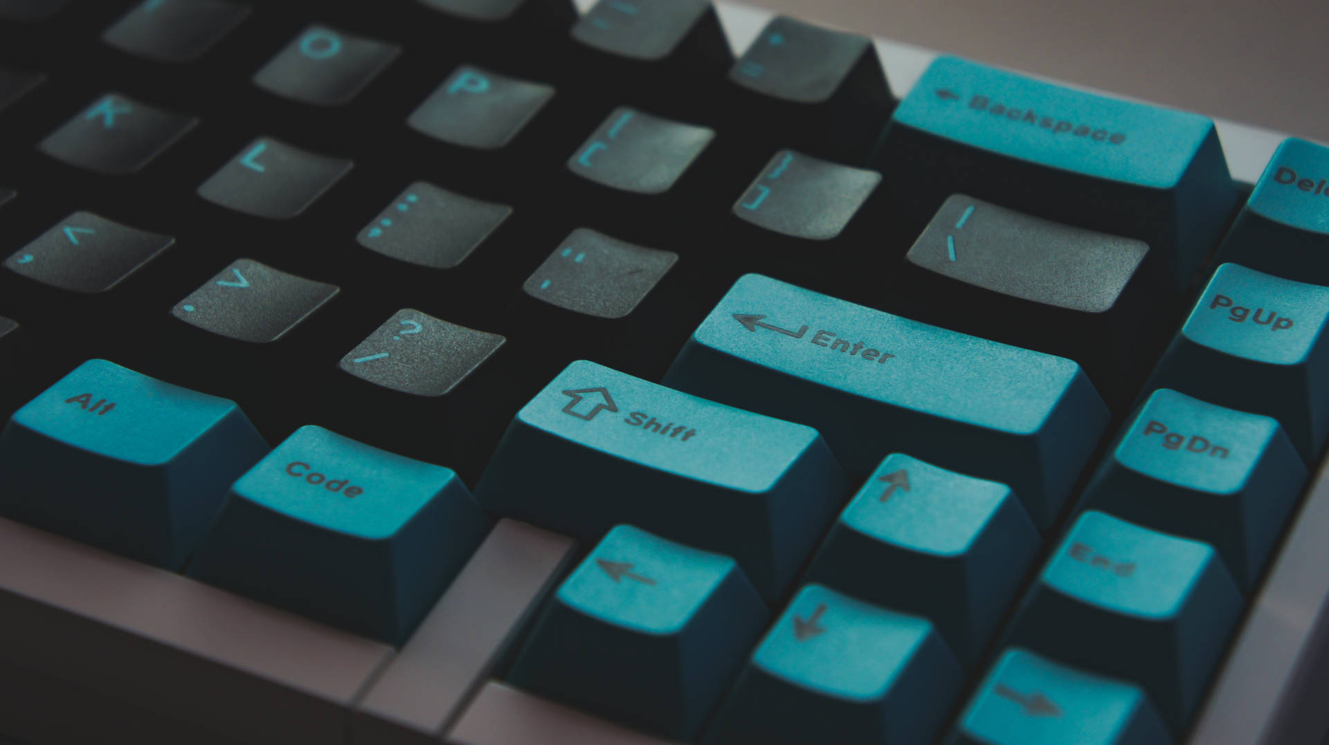 Teal And Black Keyboard