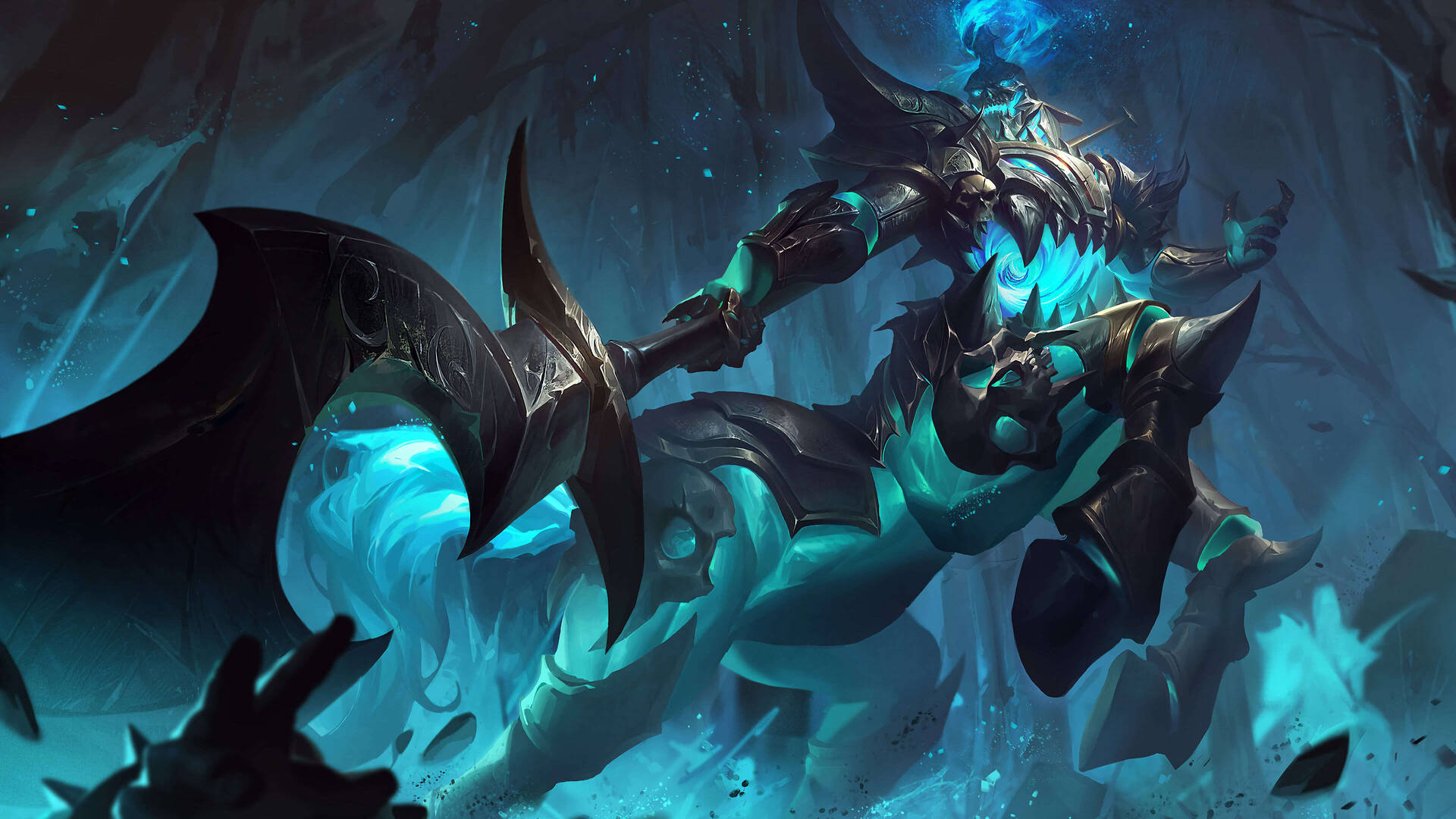 Teal Blue 4k Lol Hecarim