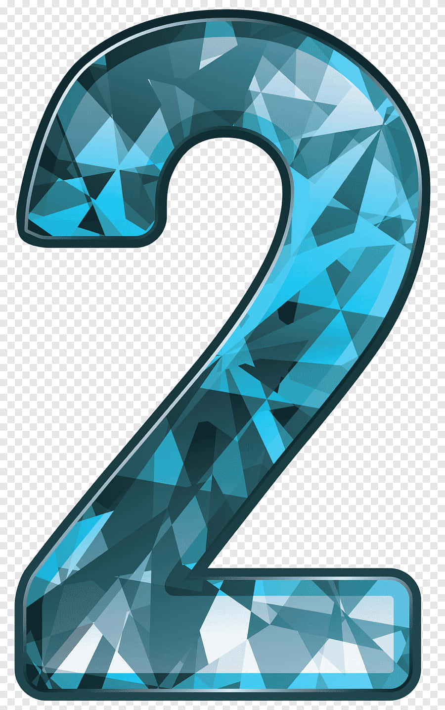 Teal Blue Crystal Number 2 Background