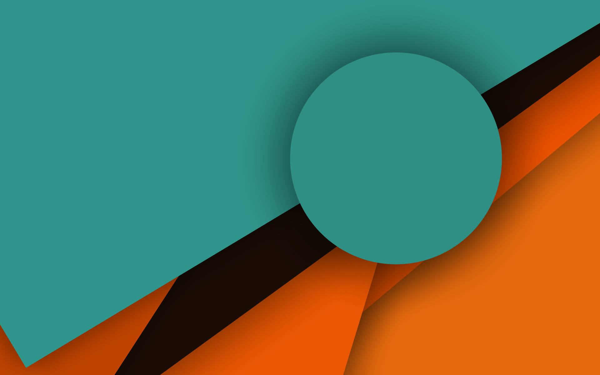 Teal Circle Abstract Android Material Design Background