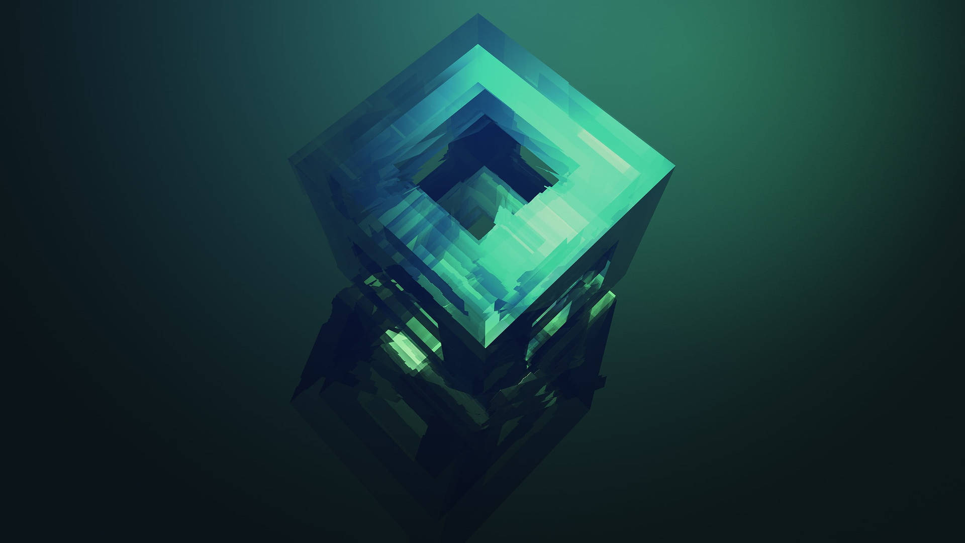 Teal Cube Vector Art Background