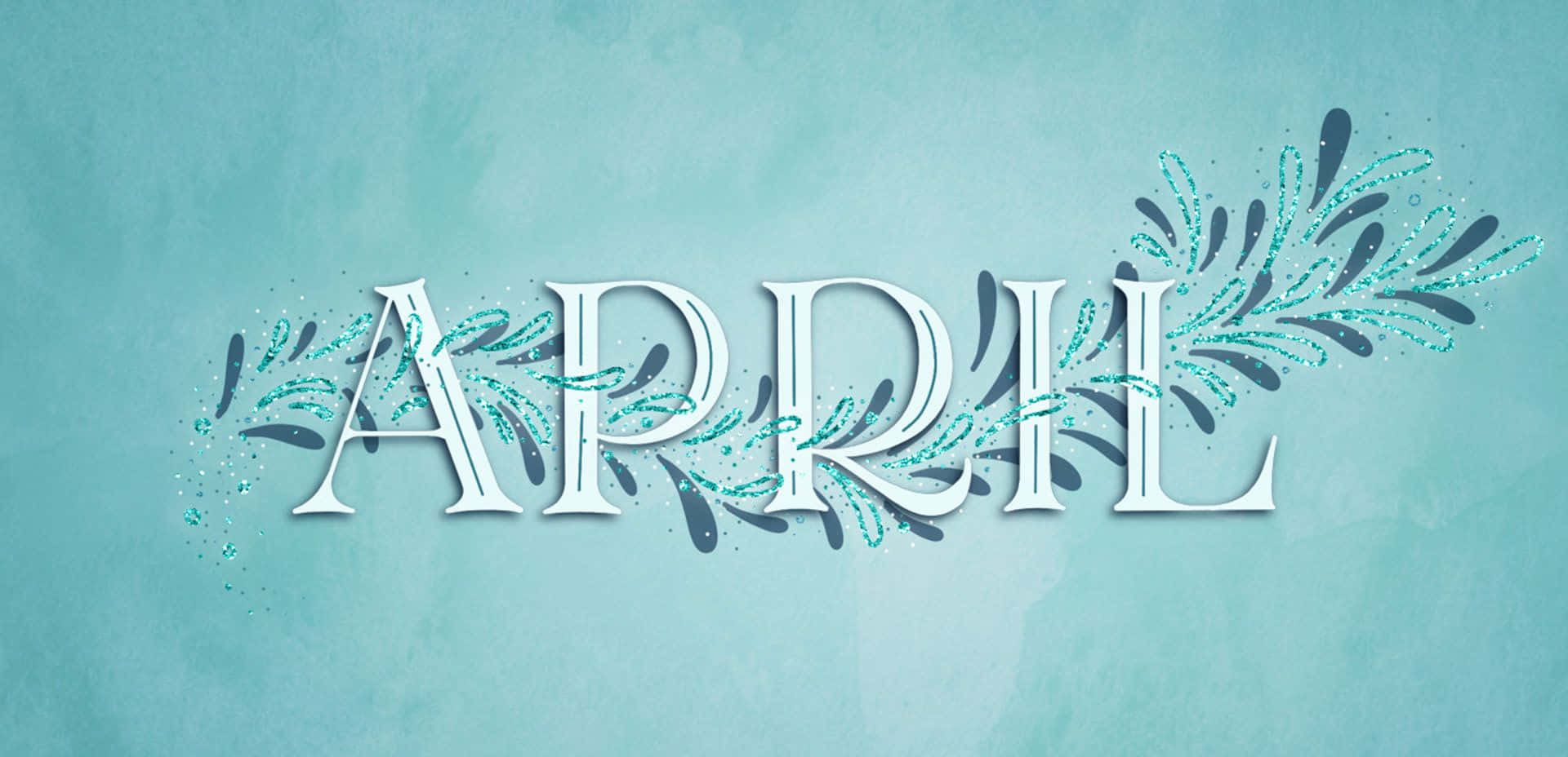 Teal Desktop April Background