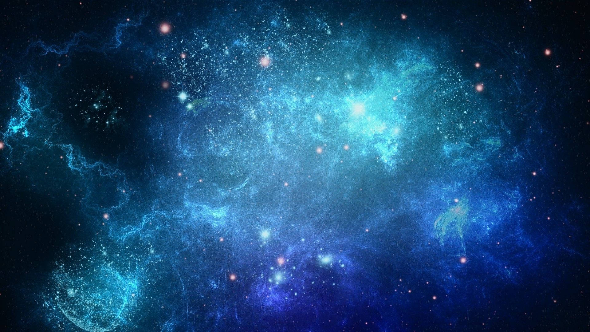 Teal Galaxy Background Background