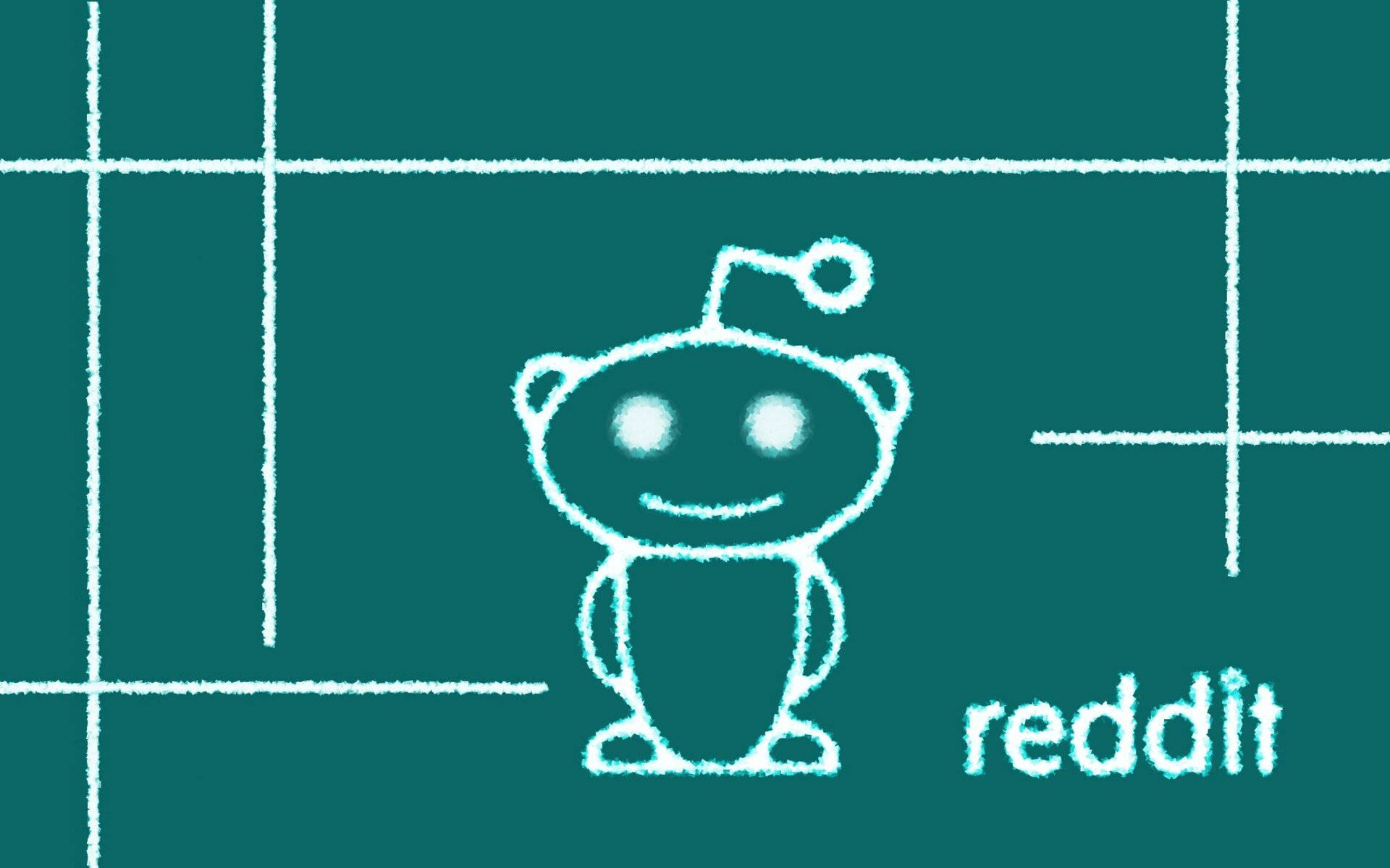Teal Green Reddit Logo Art Background