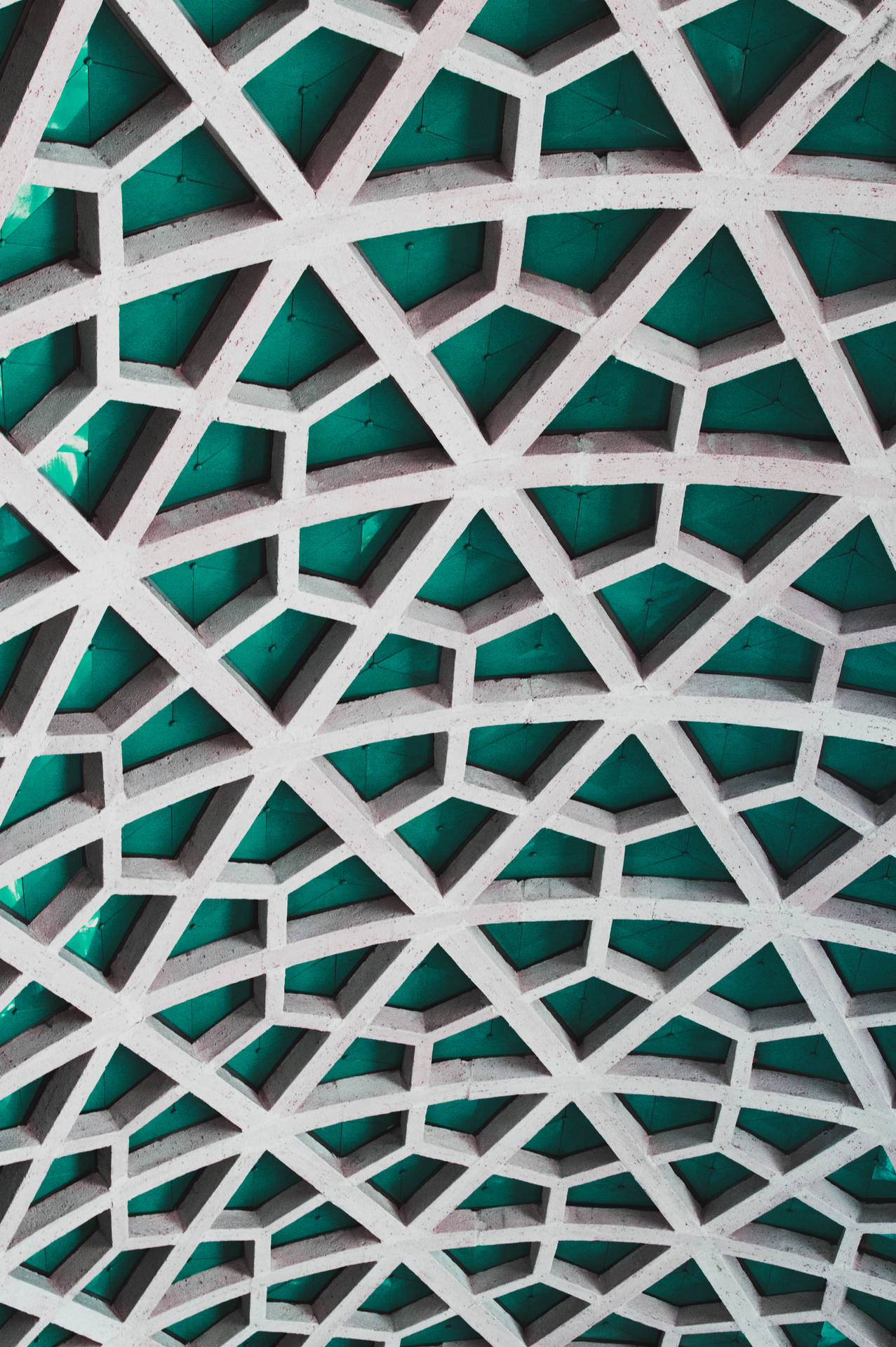 Teal Hexagon Pattern Background