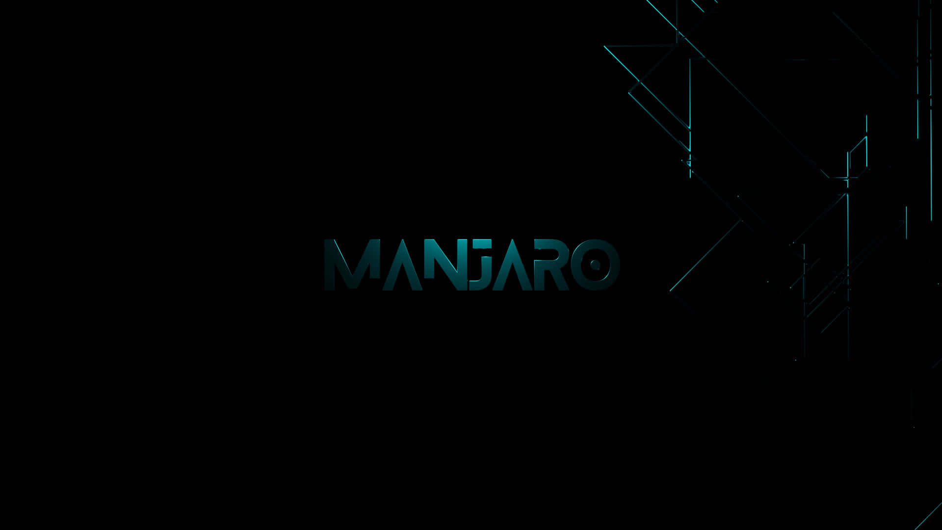 Teal Manjaro Logo Type Background