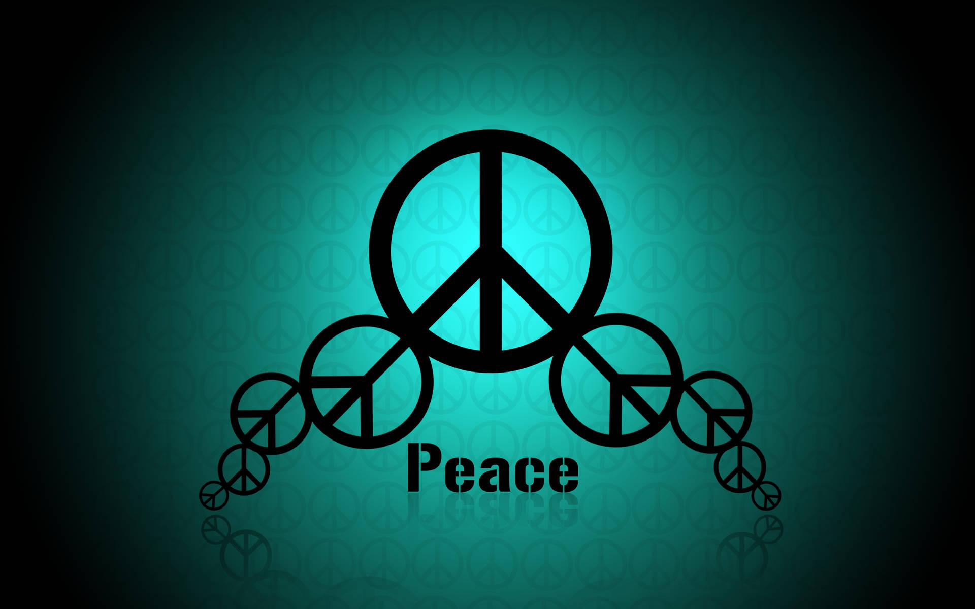 Teal Peace Pyramid Background