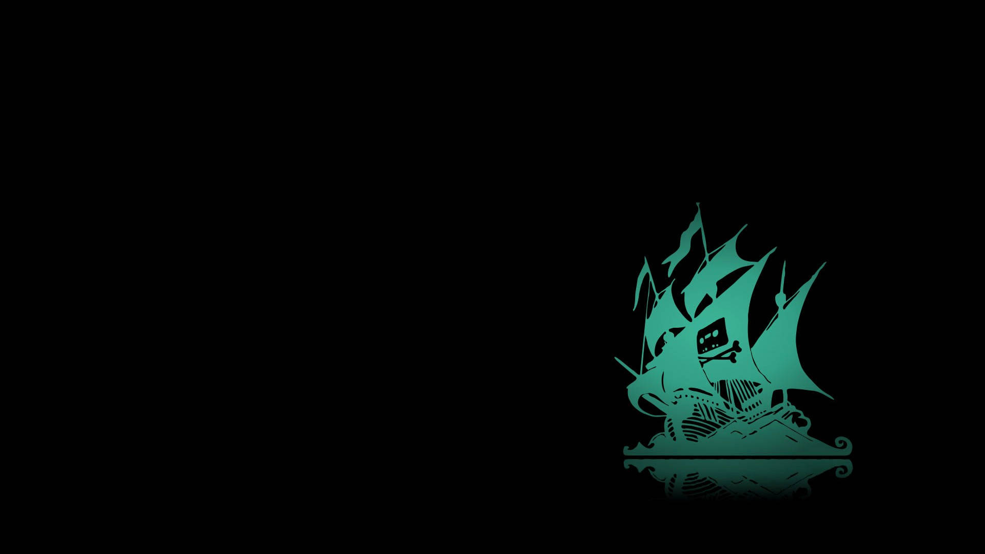 Teal Pirate Ship Background