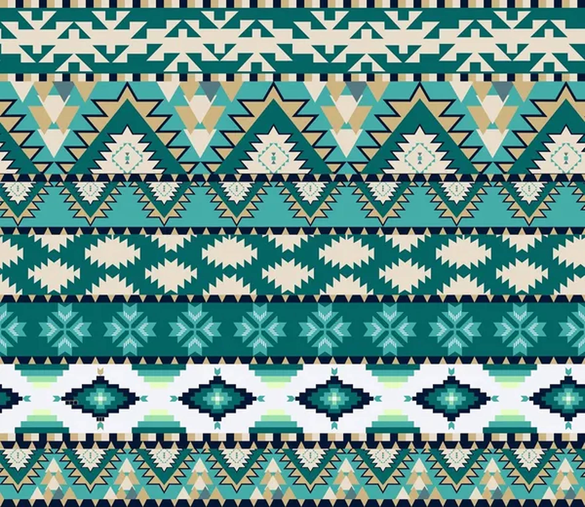 Teal Tribal Pattern Background