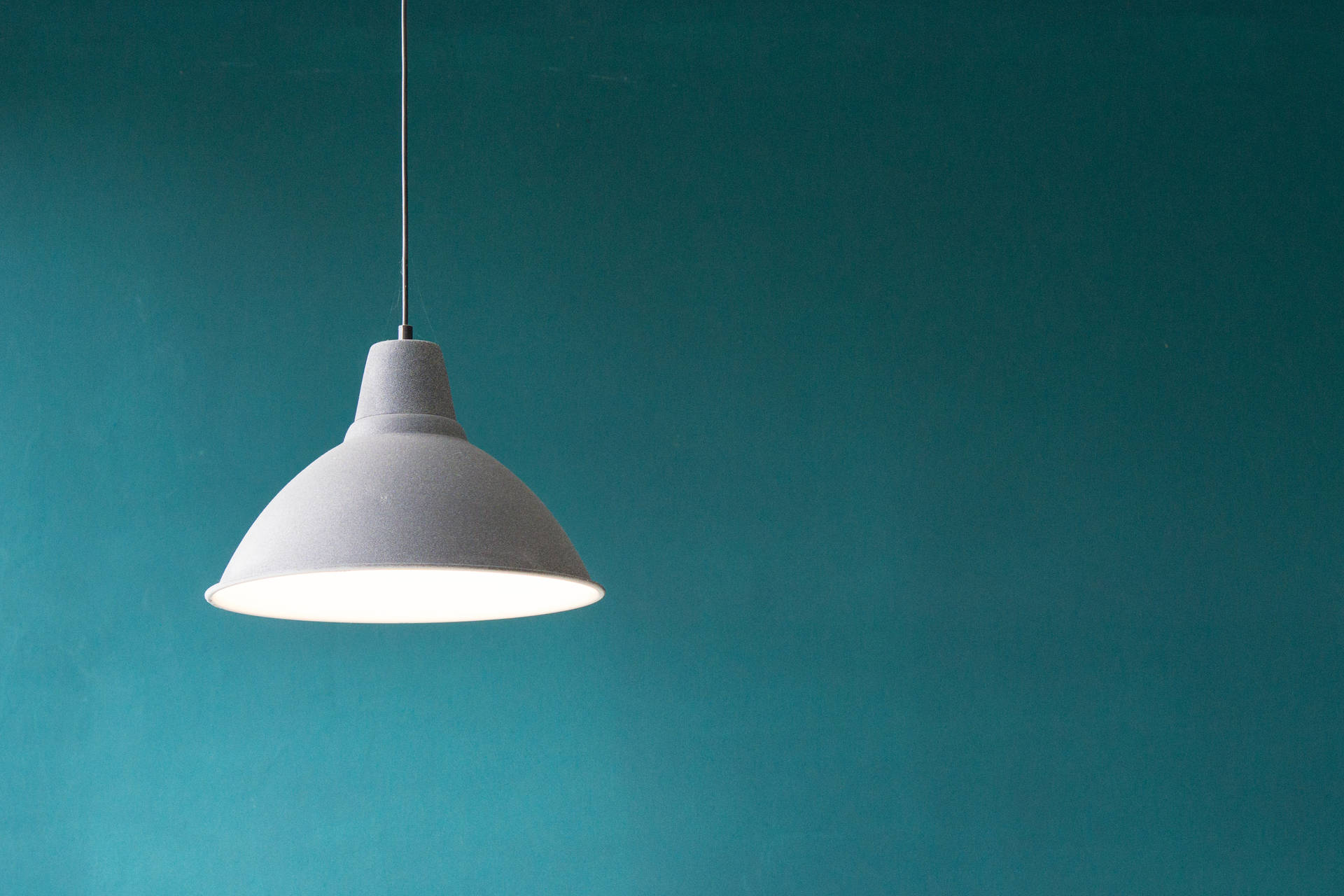 Teal Wall And Lamp Background