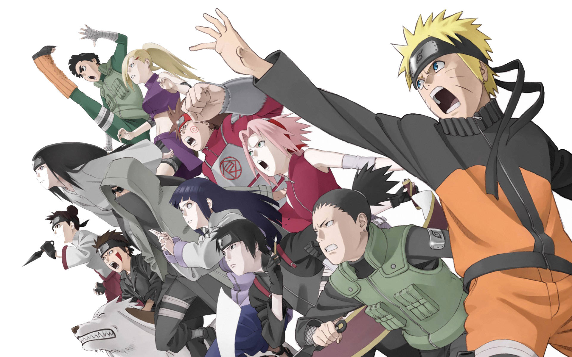 Team 7 And Other Naruto Characters Background