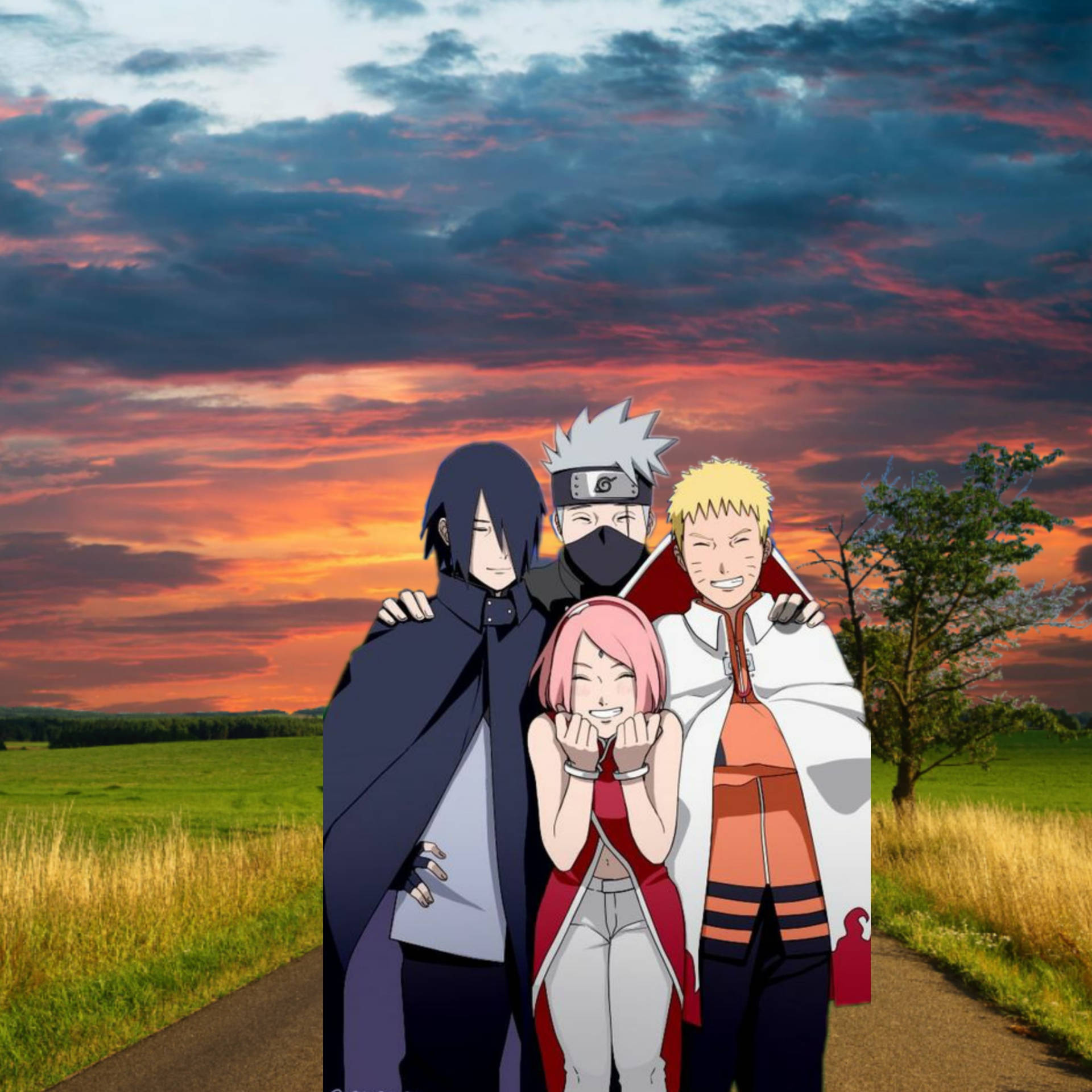 Team 7 Naruto Ending Iphone Background