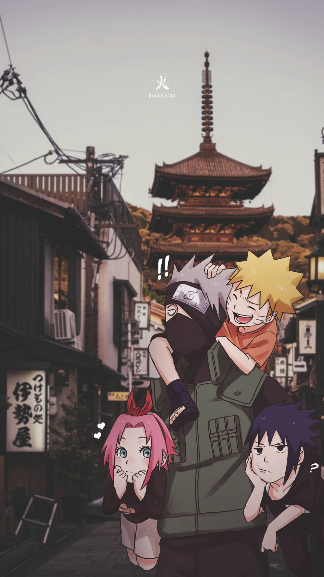 Team 7 Naruto Lounging Iphone Background