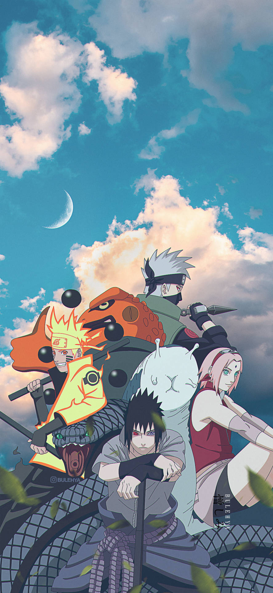 Team 7 Naruto Pose Iphone Background